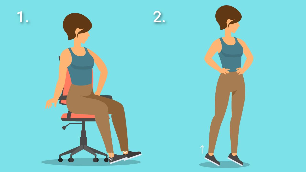 Mavie Work Sport im Büro - Beinübungen